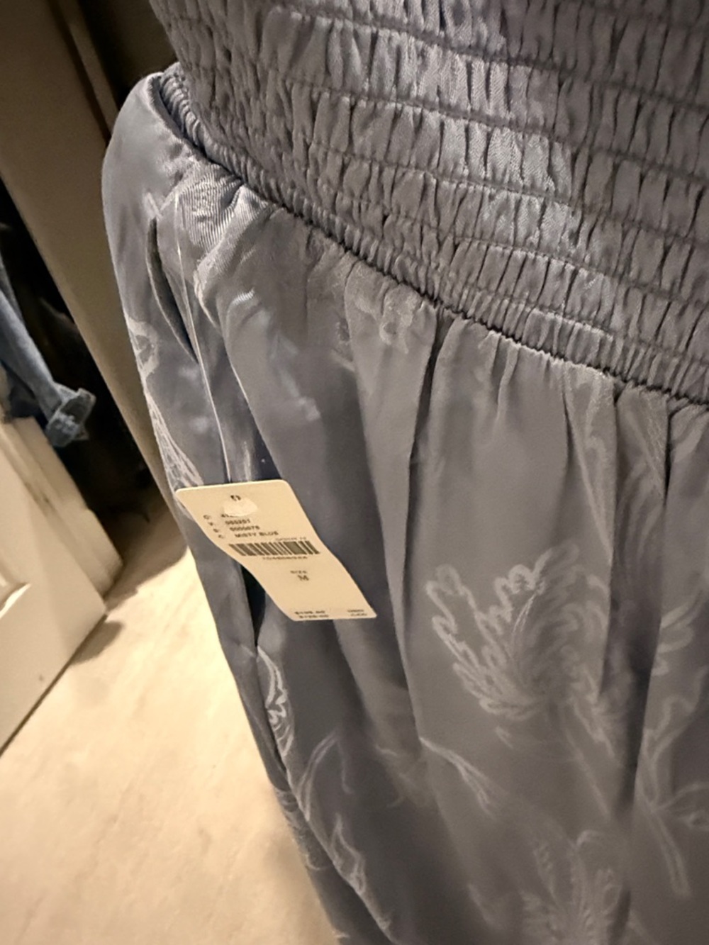 Anthropologie Dusty Blue Floral Harem - Picture 9 of 9